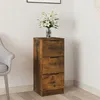 Image de vidaXL Buffet Chêne fumé 30x30x70 cm Bois d'ingénierie