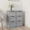 Image de vidaXL Buffets 2 pcs Sonoma gris 30x30x70 cm Bois d'ingénierie817015