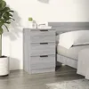 Image de Cabinet de Chevet 3 Tiroirs Rangement Gris Sonoma 40x36x65 cm Bois ComposÃ©