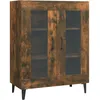 Image de vidaXL Vidaxl Buffet Chêne Fumé 69,5x34x90 Cm Bois D'ingénierie