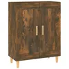 Image de Vidaxl Buffet ChÃªne FumÃ© 69,5x34x90 Cm Bois D'ingÃ©nierie