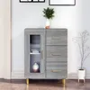 Image de vidaXL Buffet sonoma gris 69,5x34x90 cm bois d'ingénierie