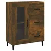 Image de Vidaxl Buffet ChÃªne FumÃ© 69,5x34x90 Cm Bois D'ingÃ©nierie
