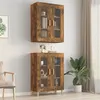 Image de vidaXL Armoire murale suspendue Chêne fumé 69,5x34x90 cm817387