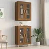 Image de vidaXL Armoire murale suspendue Chêne marron 69,5x34x90 cm817389