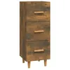 Image de Vidaxl Buffet ChÃªne FumÃ© 34,5x34x90 Cm Bois D'ingÃ©nierie