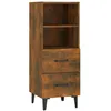 Image de Vidaxl Buffet ChÃªne FumÃ© 34,5x34x90 Cm Bois D'ingÃ©nierie