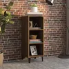 Image de vidaXL Buffet chêne marron 34,5x32,5x90 cm bois d'ingénierie817425