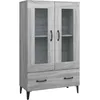 Image de vidaXL Vidaxl Buffet Sonoma Gris 70x31x115 Cm Bois D'ingénierie