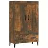 Image de vidaXL Buffet haut ChÃªne fumÃ© 70x31x115 cm Bois d'ingÃ©nierie