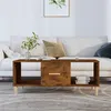Image de vidaXL Table basse chêne fumé 102x50x40 cm bois d'ingénierie817525
