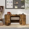 Image de vidaXL Bureau Chêne fumé 140x50x75 cm Bois d'ingénierie