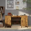 Image de vidaXL Bureau Chêne fumé 140x50x75 cm Bois d'ingénierie817552