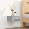Image de vidaXL Table de chevet murale sonoma gris 35x35x20 cm817575