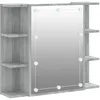 Image de vidaXL Vidaxl Armoire À Miroir Avec Led Sonoma Gris 70x16,5x60 Cm