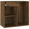 Image de vidaXL Vidaxl Armoire Cosmétique Chêne Fumé 80x40x75 Cm Bois D'ingénierie