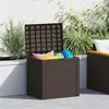 Image de vidaXL Boîte de stockage de jardin Marron 58,5x46x55 cm Polypropylène152194