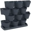 Image de Vidaxl Ensemble De JardiniÃ¨res Verticales 12 Pcs Anthracite Pp