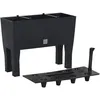 Image de Vidaxl Lit SurÃ©levÃ© De Jardin Anthracite 60x25x46 Cm Pp Rotin