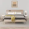 Image de vidaXL Tables de chevet 2 pcs Blanc 42x38x45 cm Bois d’ingénierie345655