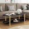 Image de vidaXL Table basse Noir 110x48x40 cm Bois d'ingénierie345688