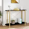 Image de vidaXL Table console Noir 110x38x75 cm Bois d'ingénierie345691