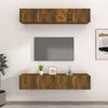 Image de vidaXL Meubles TV 4 pcs chêne fumé 80x30x30 cm bois d'ingénierie3114187