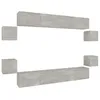 Image de vidaXL Ensemble de meubles TV 8 pcs Gris bÃ©ton Bois d'ingÃ©nierie