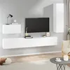 Image de vidaXL Ensemble de meubles TV 4 pcs Blanc Bois d'ingénierie