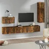 Image de vidaXL Ensemble de meubles TV 4 pcs Chêne fumé Bois d'ingénierie