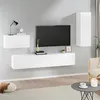 Image de vidaXL Ensemble de meubles TV 4 pcs Blanc Bois d'ingénierie3114334