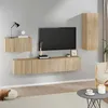 Image de vidaXL Ensemble de meubles TV 4 pcs Chêne sonoma Bois d'ingénierie3114336