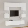 Image de vidaXL Ensemble de meubles TV 8 pcs Blanc Bois d'ingénierie