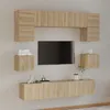 Image de vidaXL vidaXL Ensemble de meubles TV 8 pcs Chêne sonoma Bois d'ingénierie