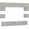 Image de vidaXL Vidaxl Ensemble De Meubles Tv 8 Pcs Gris Béton Bois D'ingénierie