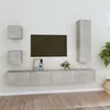 Image de vidaXL Ensemble de meubles TV 5 pcs Gris béton Bois d'ingénierie3114449