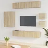 Image de vidaXL Ensemble de meubles TV 8 pcs Chêne sonoma Bois d'ingénierie3114488