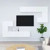 Image de vidaXL Meuble TV mural Blanc Bois d'ingénierie