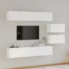 Image de vidaXL Vidaxl Ensemble De Meubles Tv 6 Pcs Blanc Bois D'ingénierie