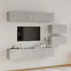 Image de vidaXL Ensemble de meubles TV 6 pcs Gris béton Bois d'ingénierie3114601