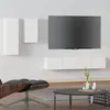 Image de vidaXL Ensemble de meubles TV 4 pcs Blanc Bois d'ingénierie3114622