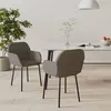 Image de vidaXL Chaises à manger lot de 2 Gris foncé Velours344702