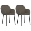 Image de vidaXL Chaises de salle Ã  manger 2 pcs Gris foncÃ© Velours