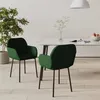 Image de vidaXL Chaises à manger lot de 2 Vert foncé Velours344703