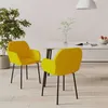 Image de vidaXL Chaises à manger lot de 2 Jaune Velours344708