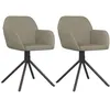 Image de vidaXL Chaises pivotantes à manger lot de 2 Gris clair Velours344740