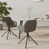 Image de vidaXL Chaises pivotantes à manger lot de 2 Gris foncé Velours