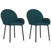 Image de vidaXL Chaises à manger lot de 2 Bleu Velours344762