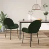Image de vidaXL Chaises à manger lot de 2 Vert foncé Velours344765