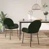 Image de Vidaxl Chaises De Salle Ã Manger 2 Pcs Vert FoncÃ© Velours